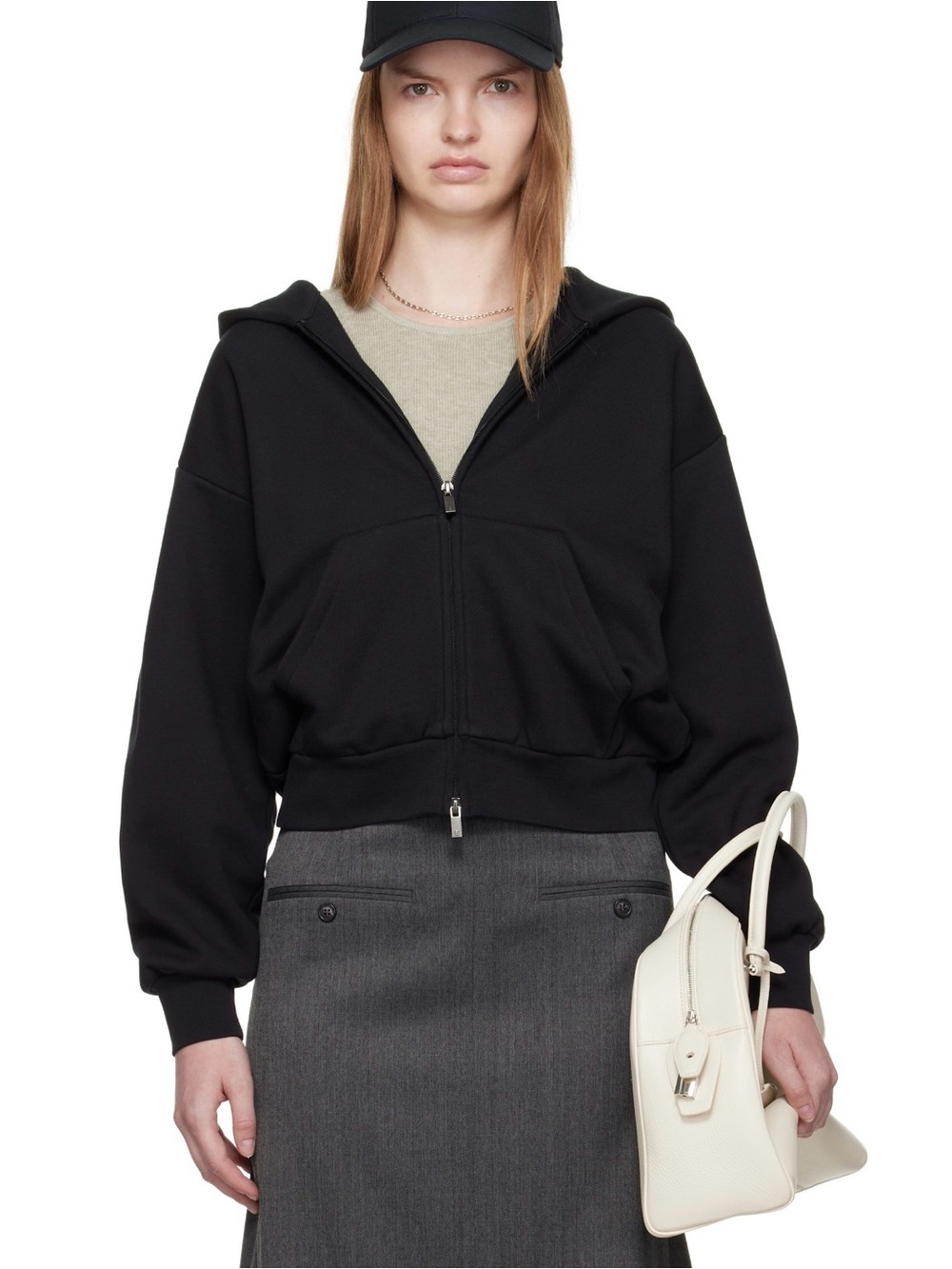Fear Of God Essentials Black Classic Fit Zip Up Hoodie